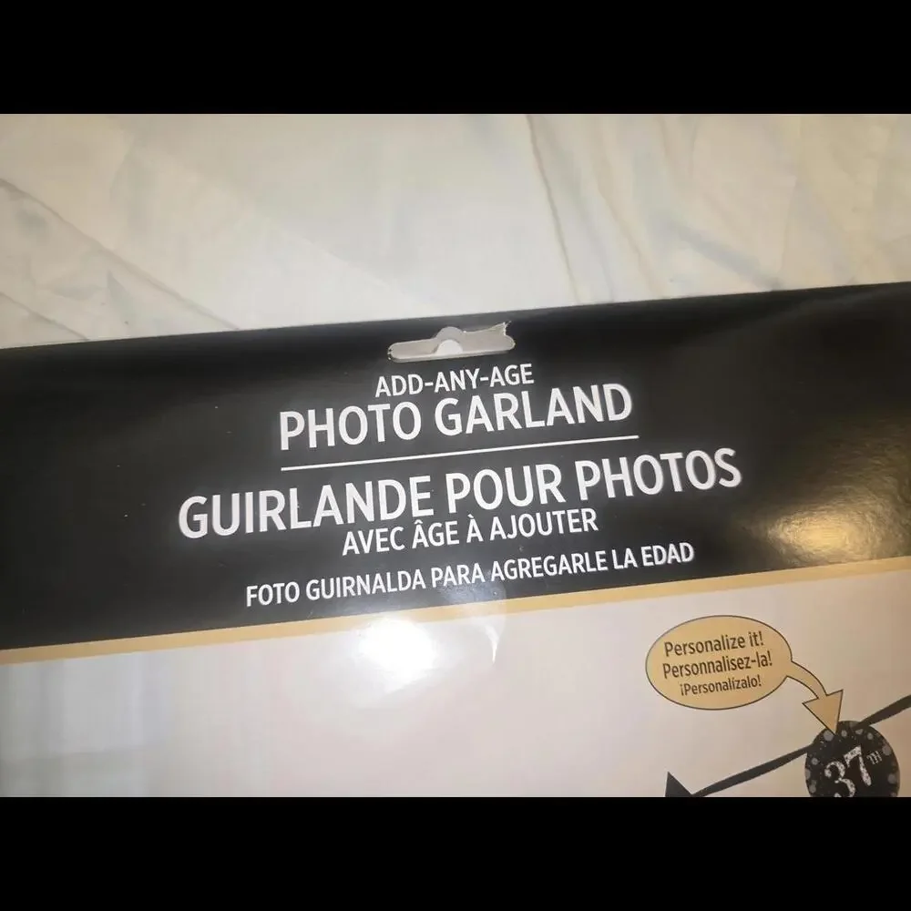 Amscan Add any age Photo garland 12